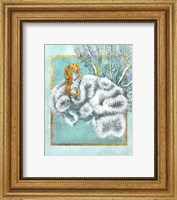 Framed 'Coral and Seahorse' border=