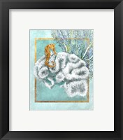 Framed 'Coral and Seahorse' border=