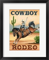 Framed Cowboy Rodeo