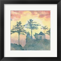 Framed Rising Sun I