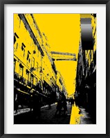 Framed City Street on Yellow