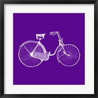 Framed Purple Bicycle