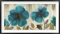 Framed Teal Flowers