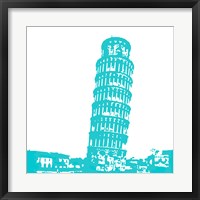 Framed Pisa in Aqua