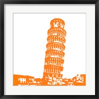 Framed Pisa in Orange