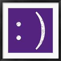 Purple Smiley Framed Print