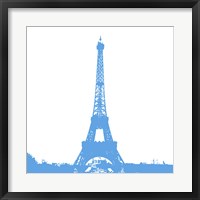 Framed Blue Eiffel Tower