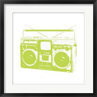 Framed Lime Boom Box