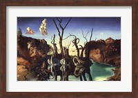 Framed Swans Reflecting Elephants, 1937