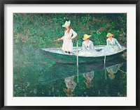 Framed Boating At Giverny