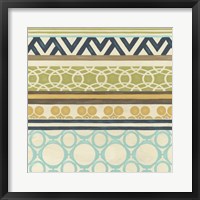 Non-Embellished Geometric Frieze I Framed Print