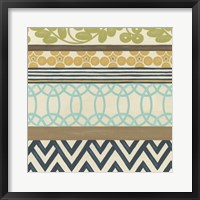 Non-Embellished Geometric Frieze IV Framed Print