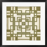 Non-Embellished Deco Tile III Framed Print