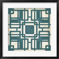 Non-Embellished Deco Tile IV Framed Print