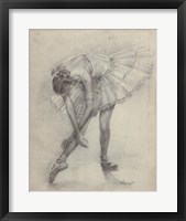 Framed Antique Ballerina Study II
