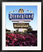 Framed Disneyland in Orange County, California, 1955