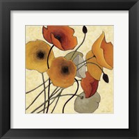 Framed 'Pumpkin Poppies II' border=