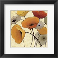 Framed 'Pumpkin Poppies III' border=