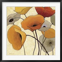 Framed 'Pumpkin Poppies III' border=