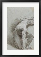Framed Kneeling Figure