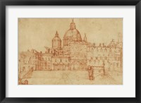 Framed View of Saint Peter's (recto); Study of a Young Man