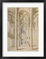 Framed Interior of a Gothic Church