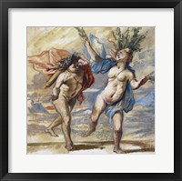 Framed Apollo and Daphne