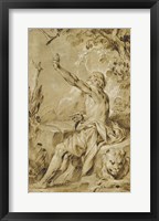 Framed Saint Jerome Hearing the Trumpet of the Last Judgement