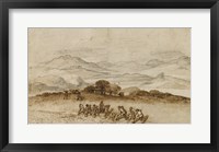 Framed Landscape in Latium with Farm Laborers