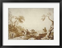 Framed Landscape with Travelers