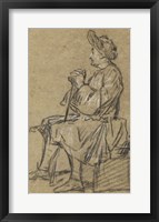 Framed Study of a Seated Man