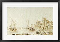 Framed Imaginary View of a Venetian Lagoon