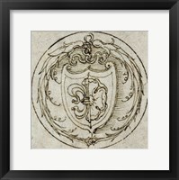 Framed Design for an Ornament or Signet Ring with the Arms of Lazarus Spengler