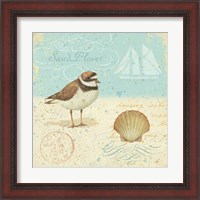 Framed 'Natural Seashore I' border=