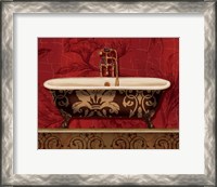 Framed 'Royal Red Bath I' border=