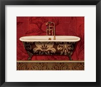 Royal Red Bath I Framed Print