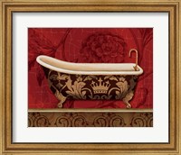 Framed 'Royal Red Bath II' border=