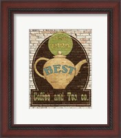 Framed 'Best Coffee and Tea' border=