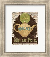 Framed 'Best Coffee and Tea' border=