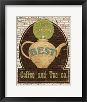 Best Coffee and Tea Framed Print