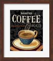 Framed 'Today's Coffee IV' border=