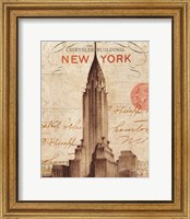 Framed Letter from New York