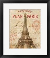 Framed 'Letter from Paris' border=