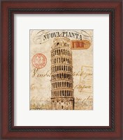 Framed 'Letter from Pisa' border=