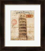 Framed 'Letter from Pisa' border=