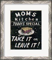 Framed 'Mom's Kitchen' border=