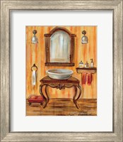 Framed 'Tuscan Bath II' border=