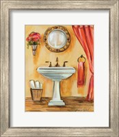 Framed 'Tuscan Bath IV' border=