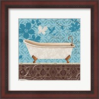 Framed 'Eco Motif Bath I' border=