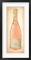 Framed Sparkling Rose Bottle